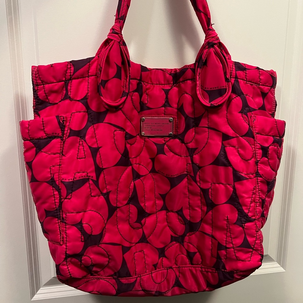 Marc Jacobs Nylon Heart Shoulder Tote Bag